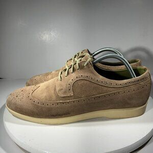 Inkerman New York Mens Suede Oxford Dress Shoes Size 9 Wing Tip Brown Casual NY